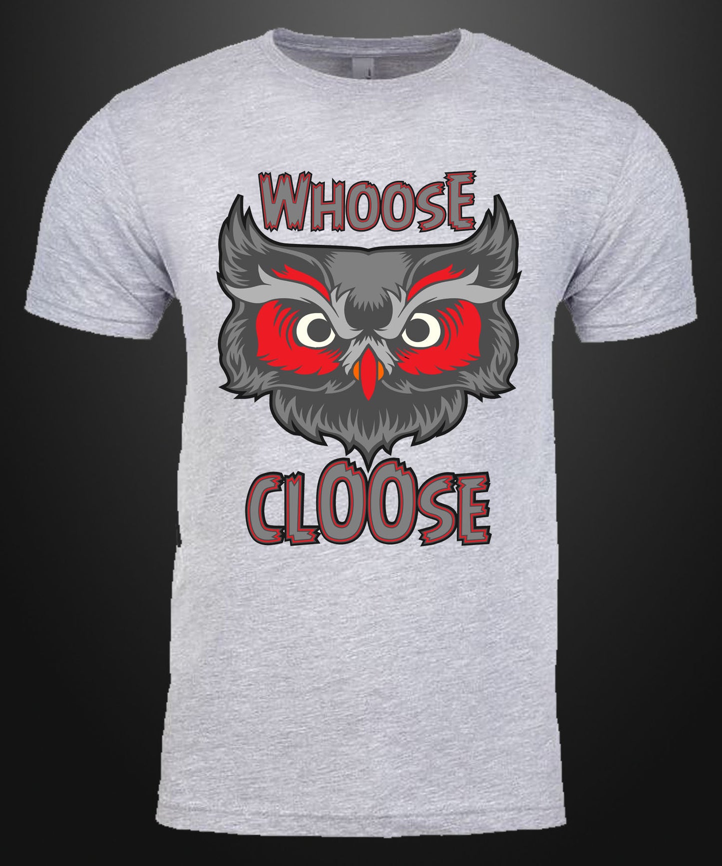 Whoose Cloose Grey / Red T-shirt