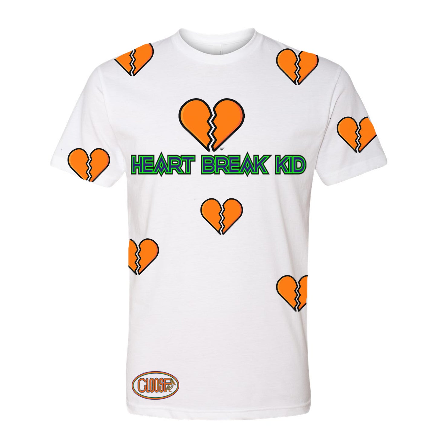 Heart Break Kid Short Sleeve Shirt- White